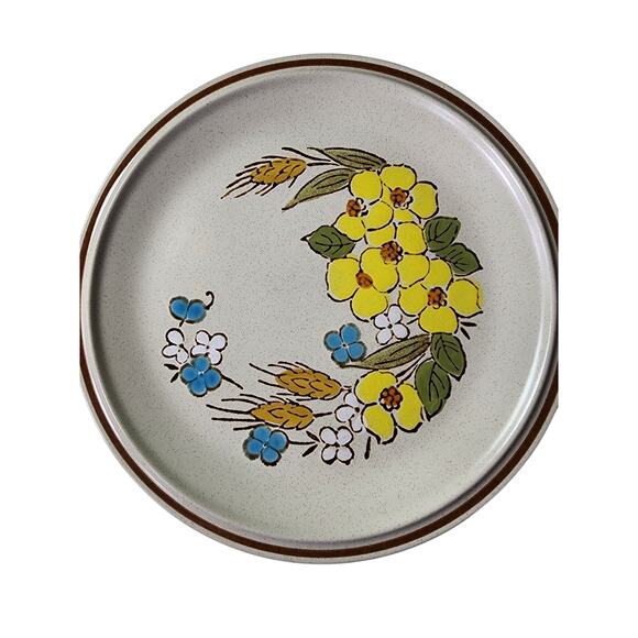 Set of 4 - FLORAL EXPRESSIONS Stoneware Springtime 10.5" Dinner Plates - Japan - Picture 1 of 5